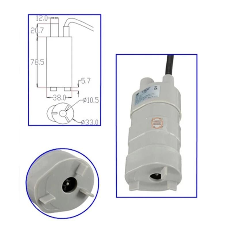 Mini Dalgıç Su Pompası 6-12 Volt  600L/H