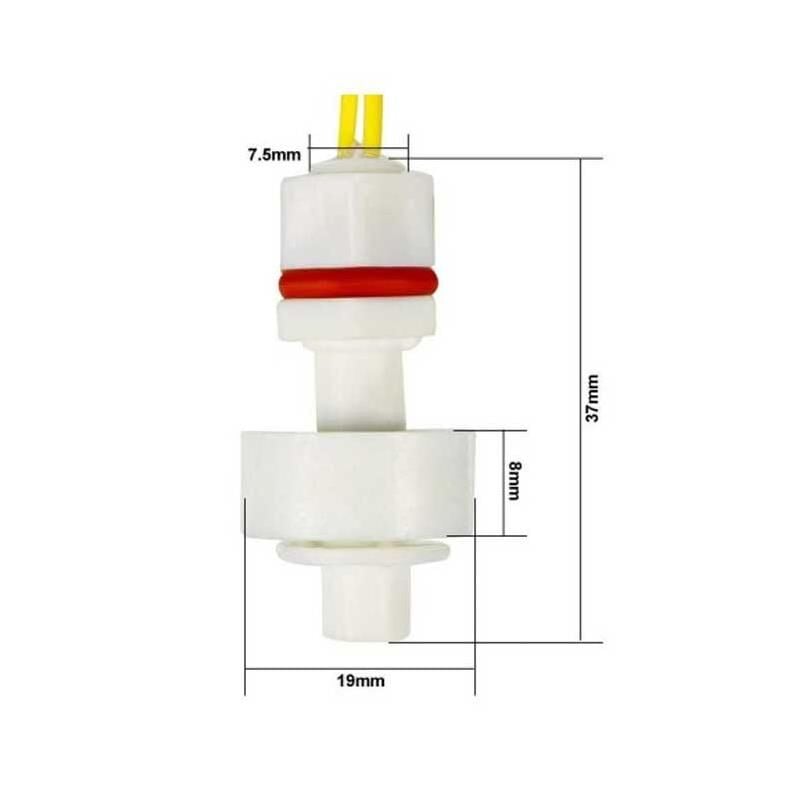 Mini Şamandıra Sıvı Su Seviye Sensörü Dikey Tip ZP2508-Plastik Gövde