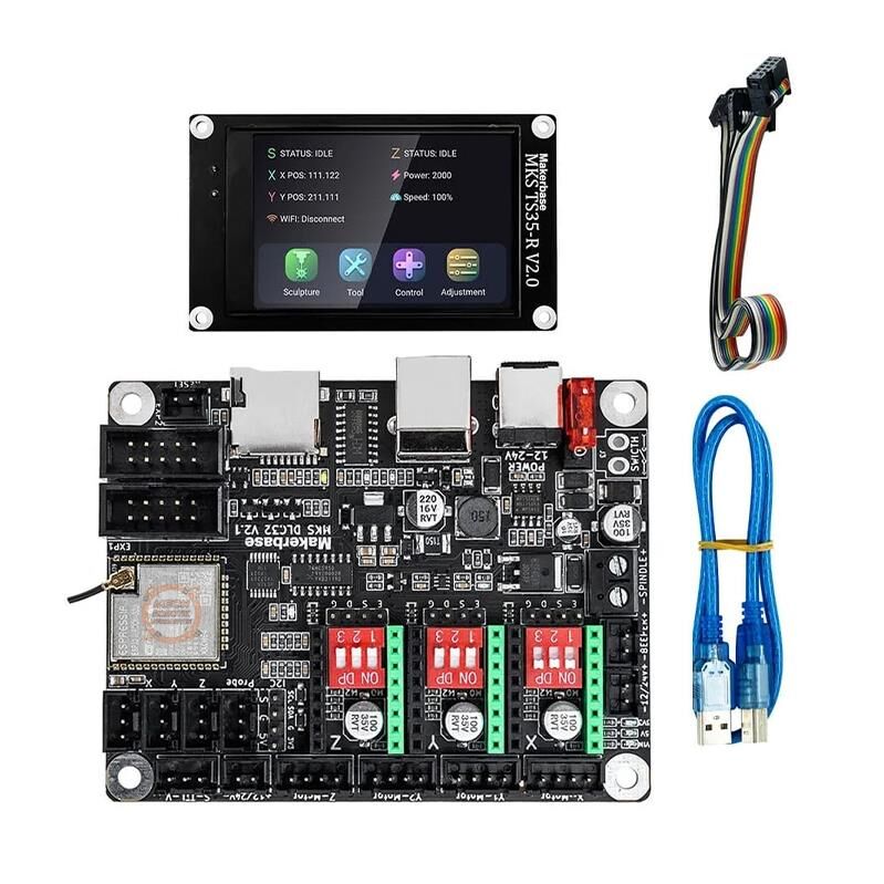 MKS♡ Mks Dlc32 V2.1 Grbl Cnc Kontrol Kartı+TS35 R Ekran-Hobi Cnc