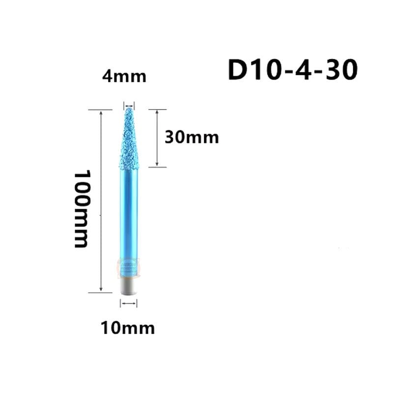 10x4x30x100mm Mermer Granit Gravür Yazı Konik Cnc Freze Ucu