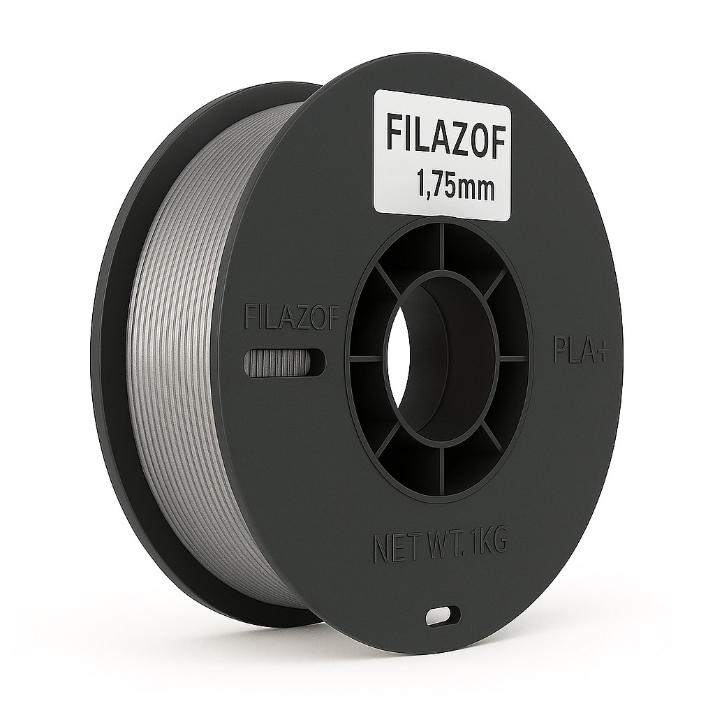Filazof Gümüş Gri Filament PLA+ 1.75mm 1 KG