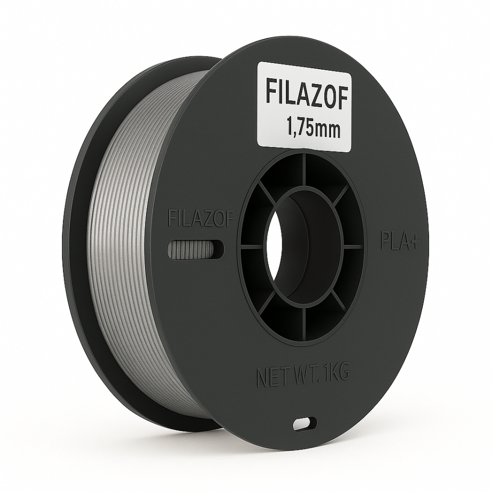 Filazof Gümüş Gri Filament PLA+ 1.75mm 1 KG