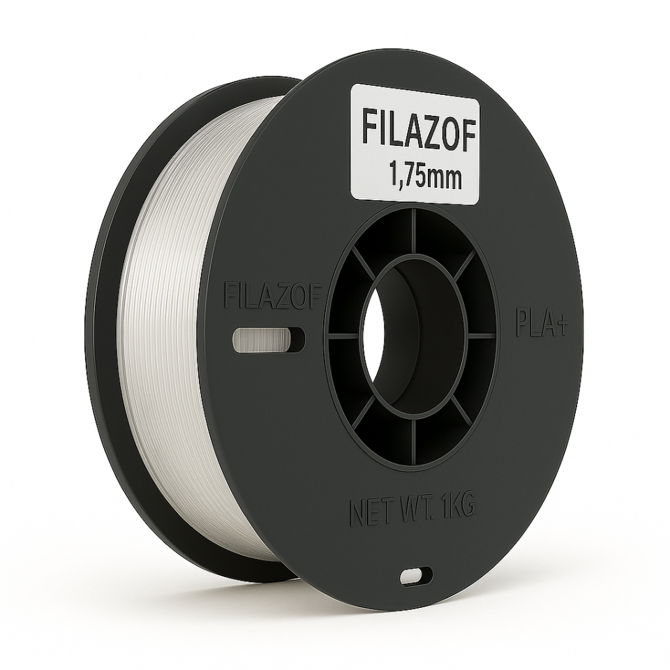 Filazof Naturel Şeffaf Filament PLA+ 1.75mm 1 KG
