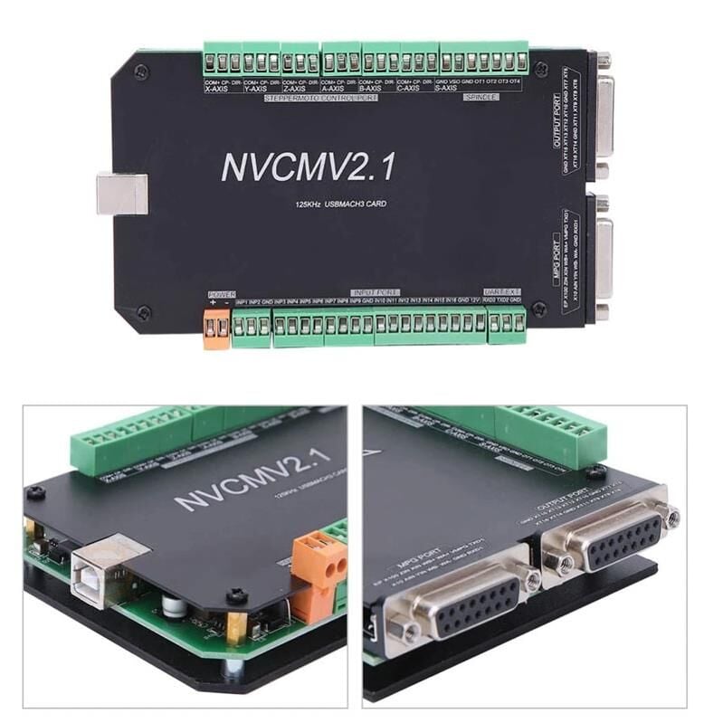 NVCMV2.1 6 Eksen Mach3 Cnc Kontrol Kartı 125KHz