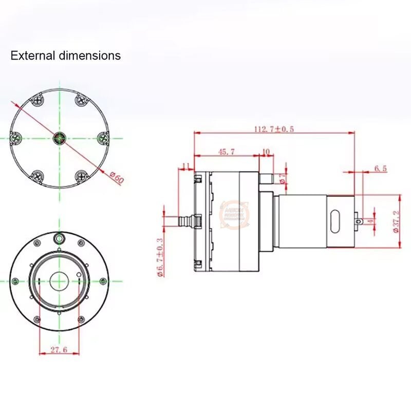 12V Mini Vakum Pompası Vakum Kaplama-Hava Pompası-Balık Tankı Oksijen Pompası