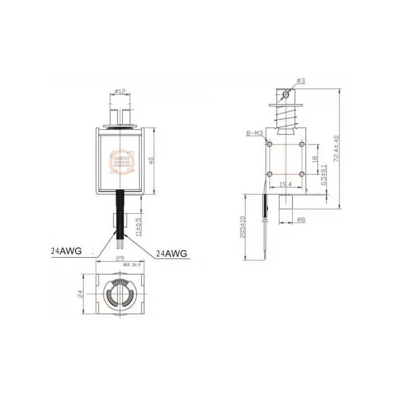 24V Solenoid Bobin 1240S-24A25