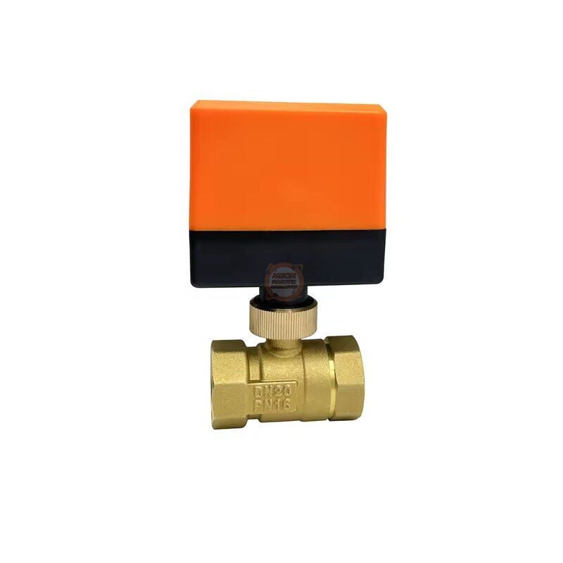 DN20 24V Dc Elektrik Aktüatörlü 3/4'' İki Yönlü Küresel Vana 3 Kablolu 2 Kontrollü Pirinç Gövde