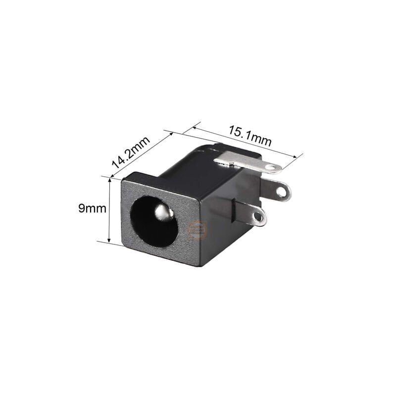 DC-005 Güç Jakı Fişi 3 Pin Dişi Soket Konnektörü-DC Barrel 5.5x2.5mm Power Jack