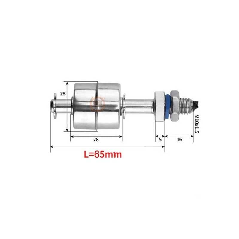 65mm Paslanmaz Çelik Şamandıra Sıvı Su Seviye Sensörü