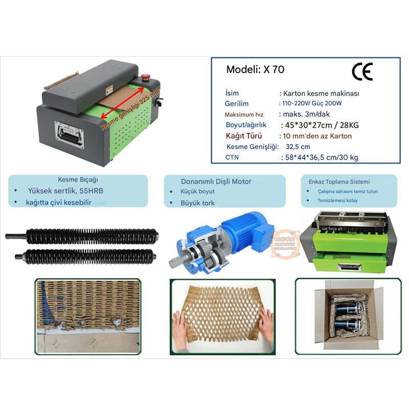 X70-325 Karton Kesme Makinesi-Atık Kutu Ambalaj Karton Parçalayıcı Makinesi