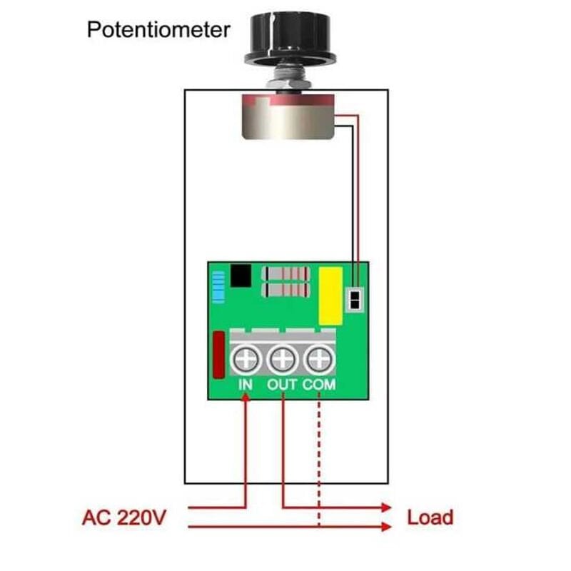 AC 220V 10000W Dimmer Voltaj Regülatörü-Ac Hız Kontrol Kartı Scr Elektrikli Fırın Rezistans Su Isıtıcı
