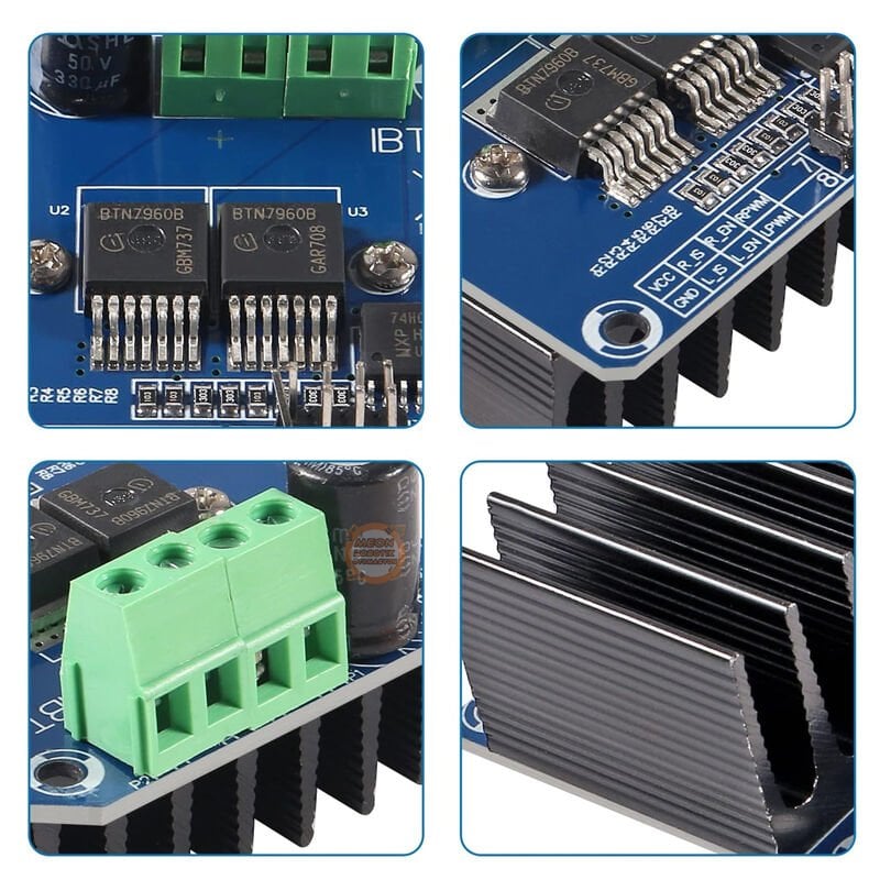 BTS7960B 43A Motor Sürücü Kartı Yüksek Güç Motor Modülü