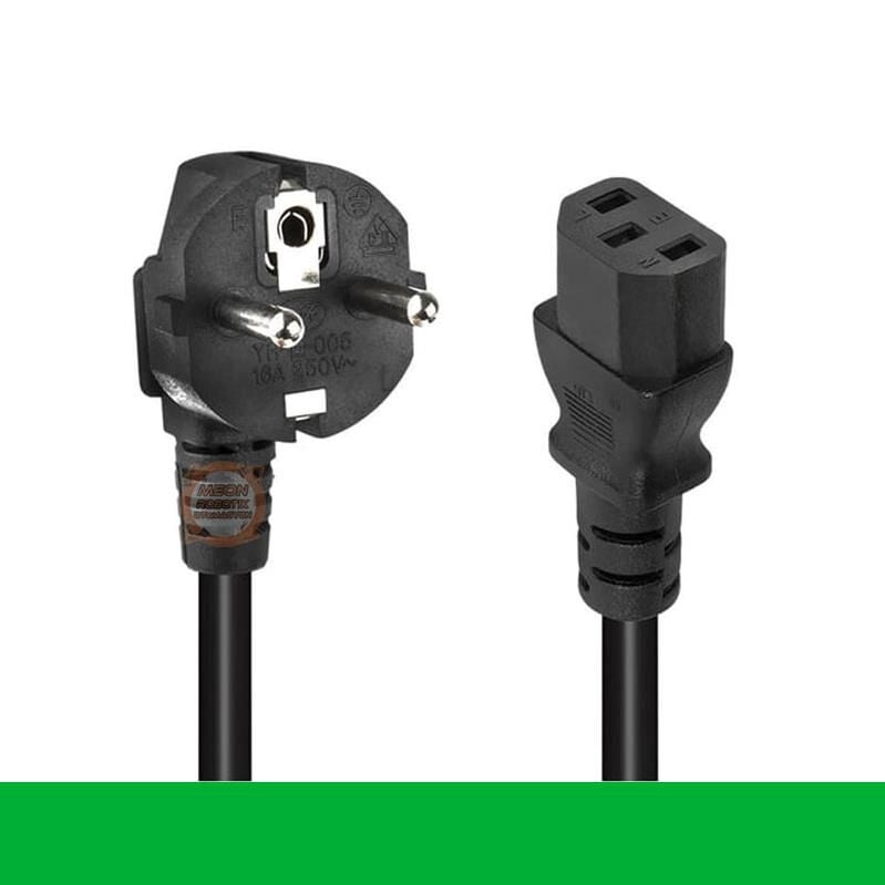 Güç Kablosu L Erkek-Düz Dişi 3X0.75mm 1.8 Metre Boy | Power Kablo