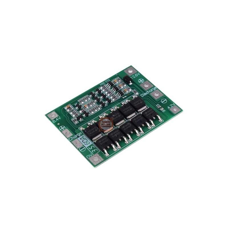3S 60A Bms 12.6V 18650 Lityum Pil Şarj Balanslı Koruma Devresi