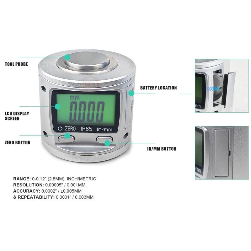 Dijital Z-Sıfırlama IP65 Cnc Tezgah Ölçüm Aleti-Z Eksen Sıfırlama Aparatı