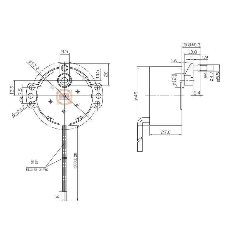 49TYJ-F Ac Senkron Motor Ac220V 2.5W  1/240 Rpm