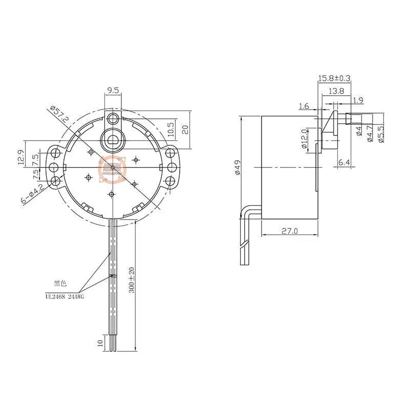 49TYJ-F Ac Senkron Motor Ac220V 2.5W  1/240 Rpm