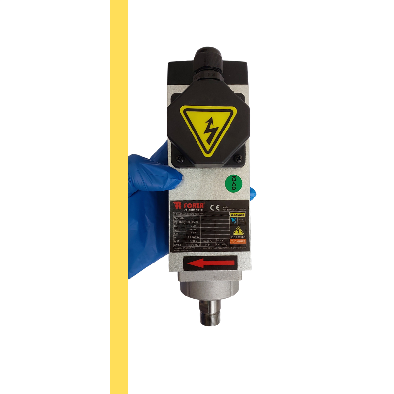 Forza 0.75 Kw S18000 ER20 Seramik Rulmanlı Spindle Motor 380/220AC