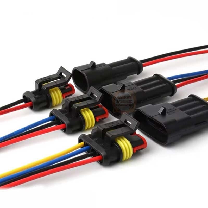 4-Pin Su Geçirmez Kablolu Konnektör Soket Takımı-Araba Oto Marin Elektrik Soket Kiti