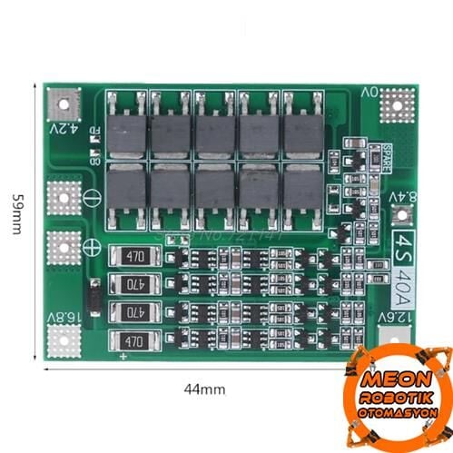 4S 40A BMS 18650 16.8V Lityum Pil Şarj Modülü Balans Versiyon