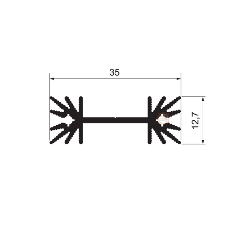 255 AS-30mm Siyah Eloksallı Alüminyum Soğutucu