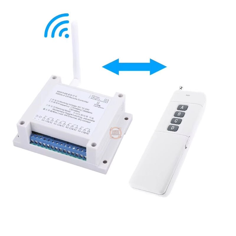 5 Km LoRa Uzun Menzilli Kablosuz RF DC12/24V 4 Kanal Uzaktan Kumanda Seti Endüstriyel Tarım Sulama