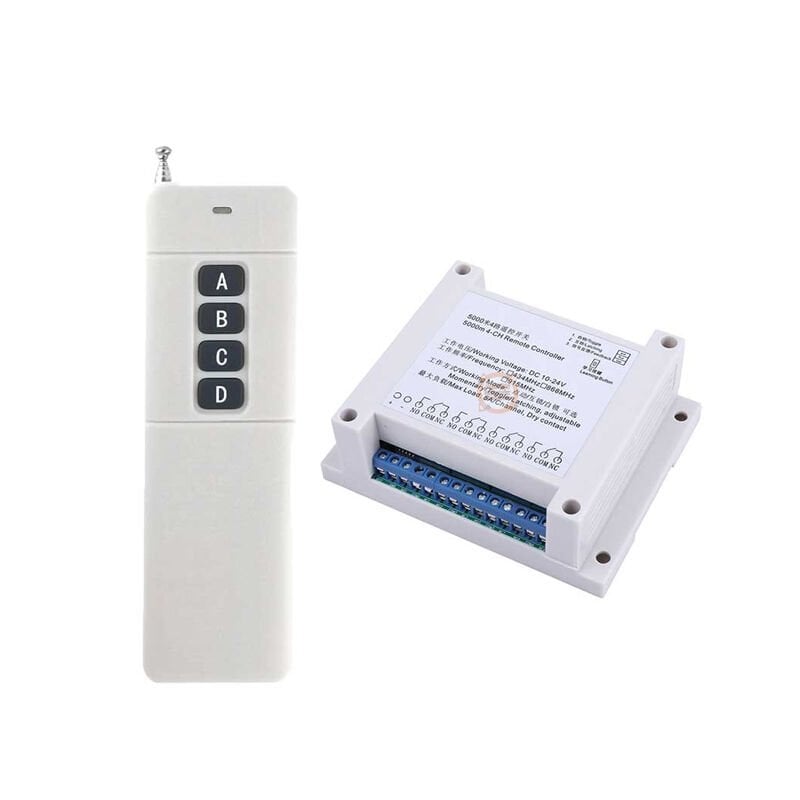 5 Km LoRa Uzun Menzilli Kablosuz RF DC12/24V 4 Kanal Uzaktan Kumanda Seti Endüstriyel Tarım Sulama