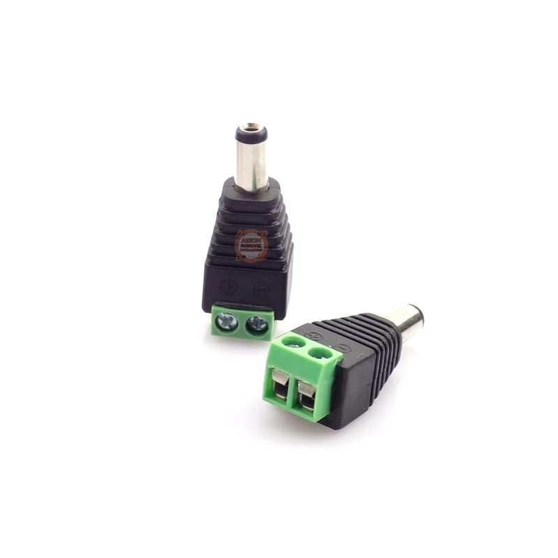 5.5 x 2.1mm Klemensli Jak Erkek Güç Konektörü-Power Erkek Klemens Barrel Plug Jack