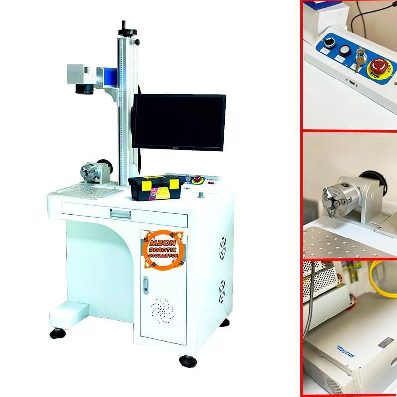 50W Divizörlü Fiber Lazer Markalama Makinesi