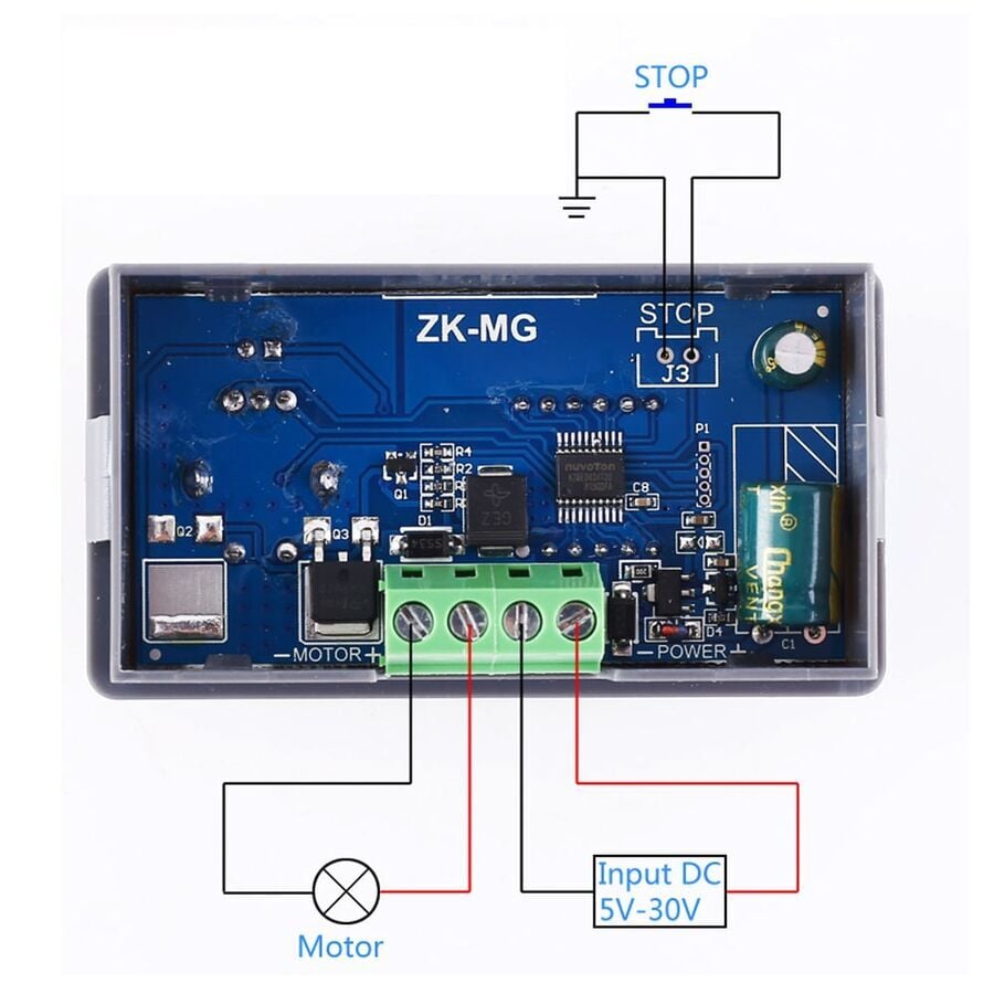5-30V Dc 5A Pwm Motor Hız Kontrol Kartı-ZG MG
