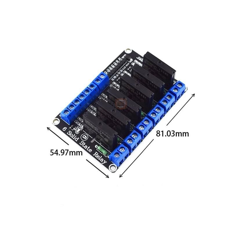 5V-6 Kanal Solid State Röle Kartı (Geliştirme Kartlarıyla Uyumlu- Dirençli Sigorta Ile Arduino)