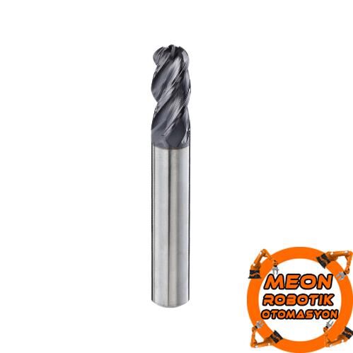 6 mm 4 Ağızlı Karbür Küre Parmak Freze
