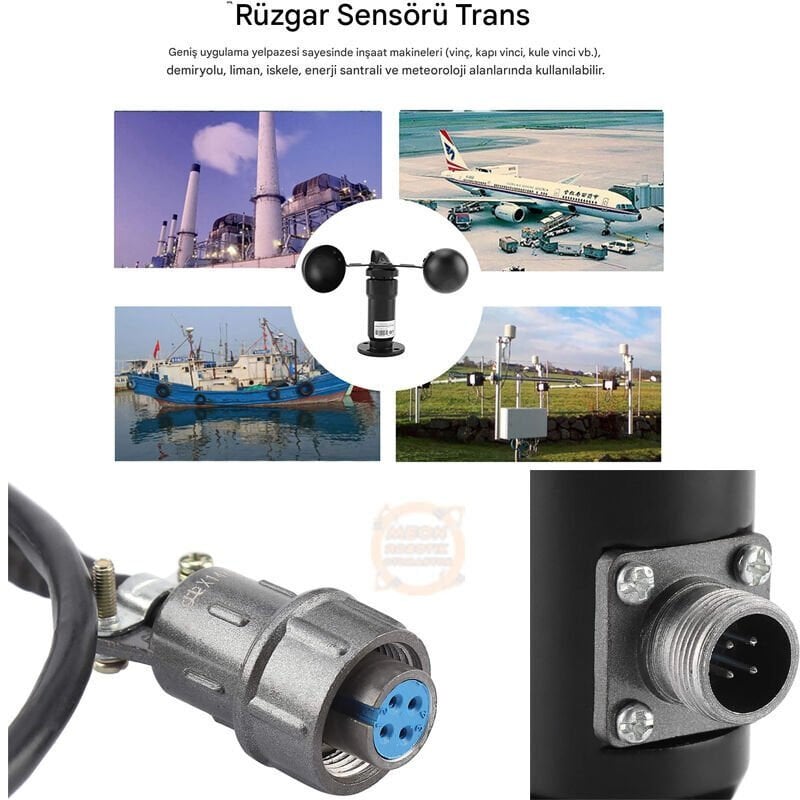 Rüzgar Hızı Sensörü RS485 Anemometre