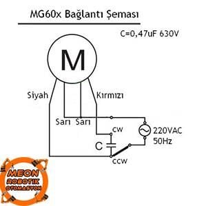 60kytz 5 Rpm Redüktörlü Ac Motor