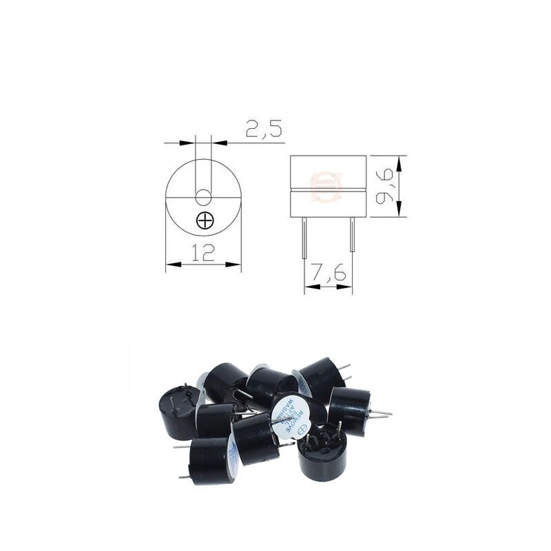 5V Aktif Buzzer 12mm