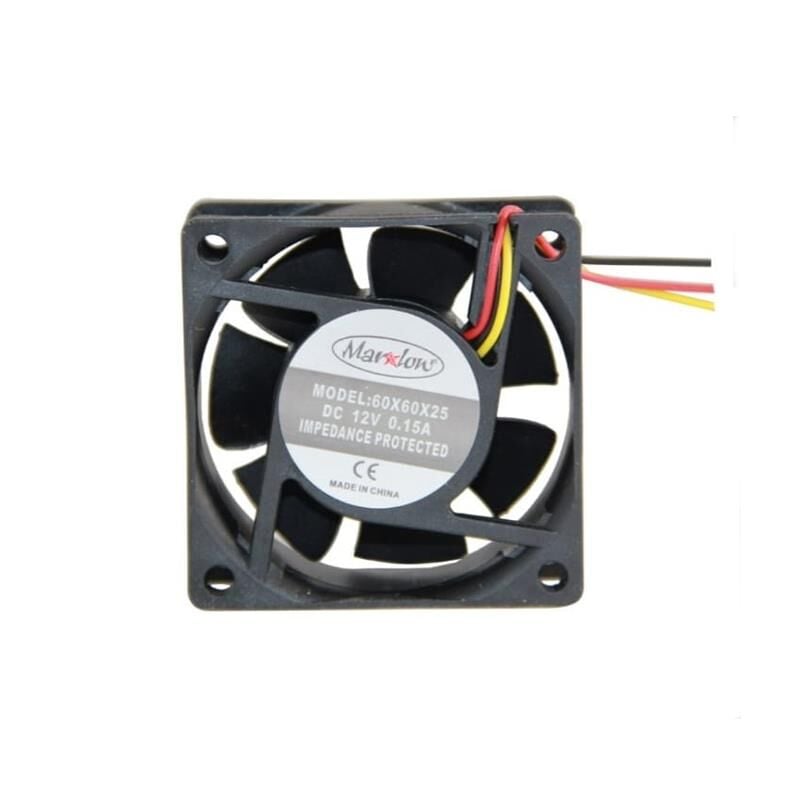 60x60x25 Dc 12V 0.12A 3 Kablolu Fan