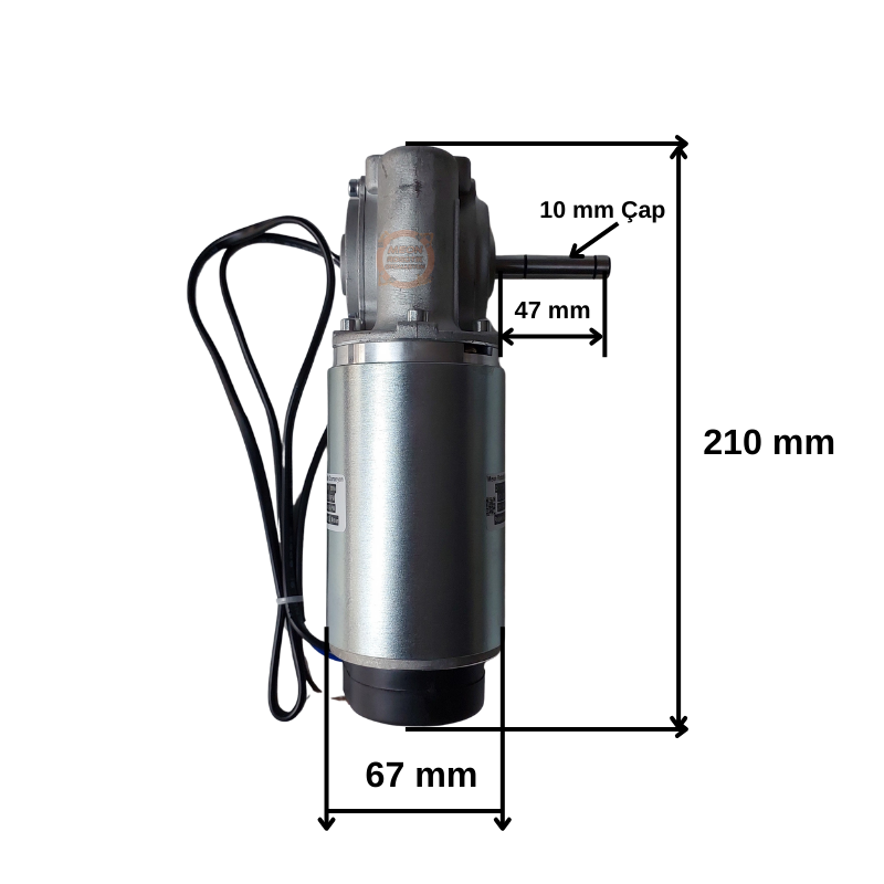 12/24v 100W 220 Rpm Dc Enkoderli Motor-Asansör Kapı Motoru Crl-4001B