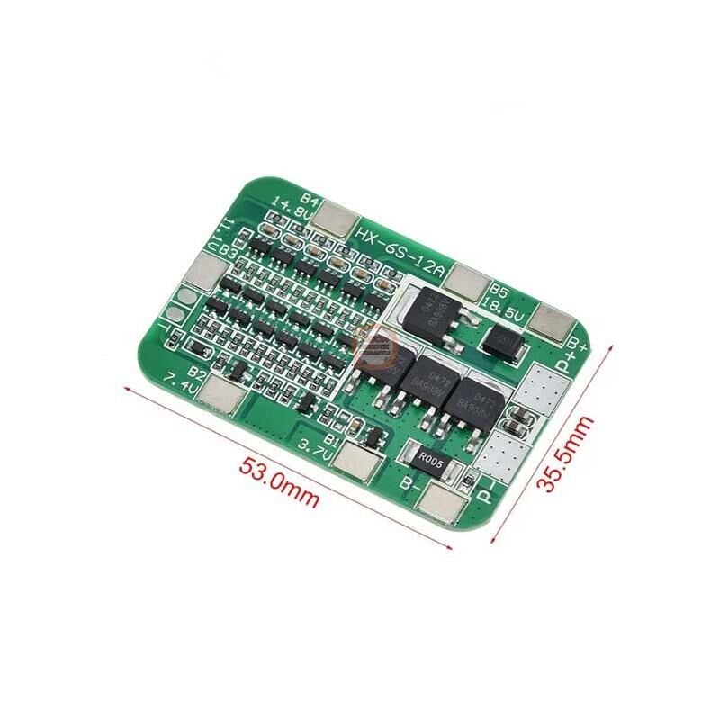6S 12A BMS 25.5V 18650 Lityum Pil Şarj Koruma Devresi