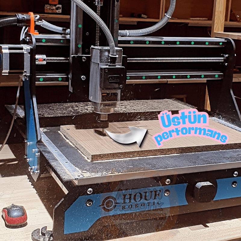 Masaüstü CNC Router – 55×55 cm | 1.5 kW ER20 Spindle | Çelik Gövde | MO-555 Seri