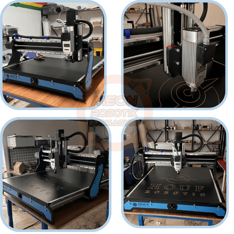 Masaüstü CNC Router – 55×55 cm | 1.5 kW ER20 Spindle | Çelik Gövde | MO-555 Seri