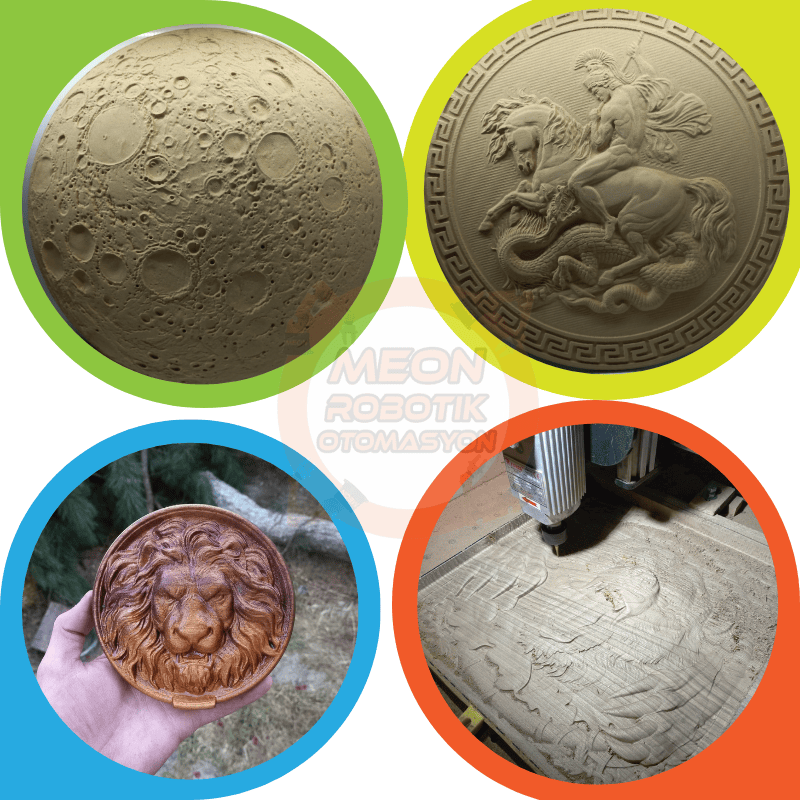 U-555 Masaüstü CNC Router – 55×55 cm | 1.5 kW Spindle | Çift Motor Y Ekseni | Alüminyum Tabla