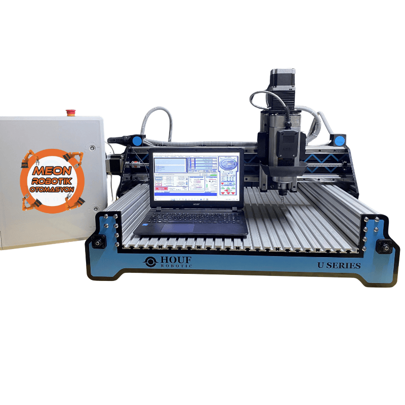 U-555 Masaüstü CNC Router – 55×55 cm | 1.5 kW Spindle | Çift Motor Y Ekseni | Alüminyum Tabla