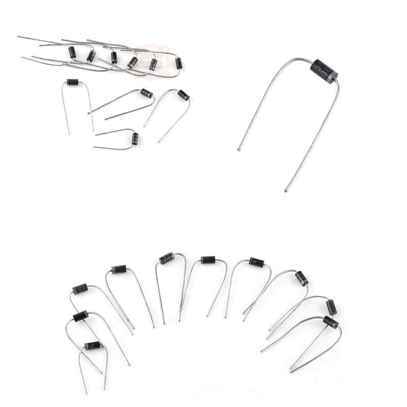 100 Parça 10 Çeşit Diyot Seti  DO-41 Kılıf Kutulu | 1N4001 – 1N5819