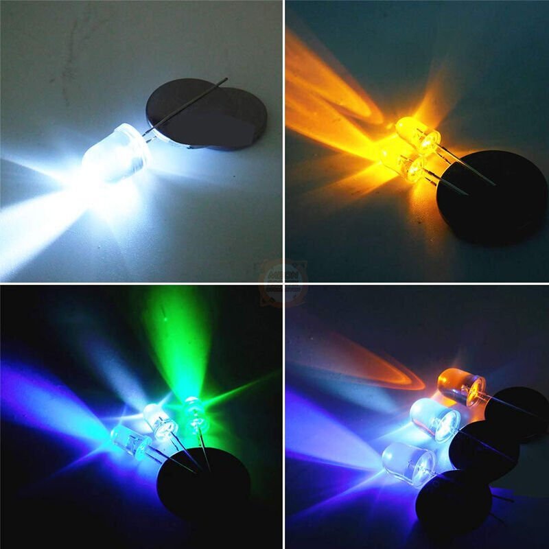 3mm 500 Adet Beyaz Kırmızı Mavi Yeşil Sarı Led Seti 5 Çeşit Plastik Kutulu