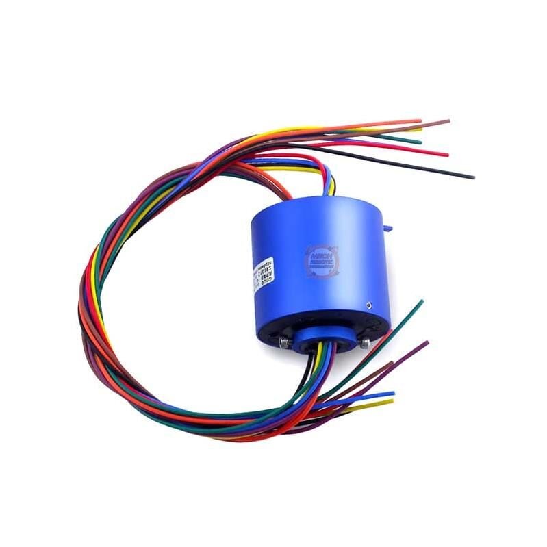 SRT012-54-0810 12,7mm Delikli Slip Ring 8 Kanal 10A-Mile Geçmeli Slip Ring