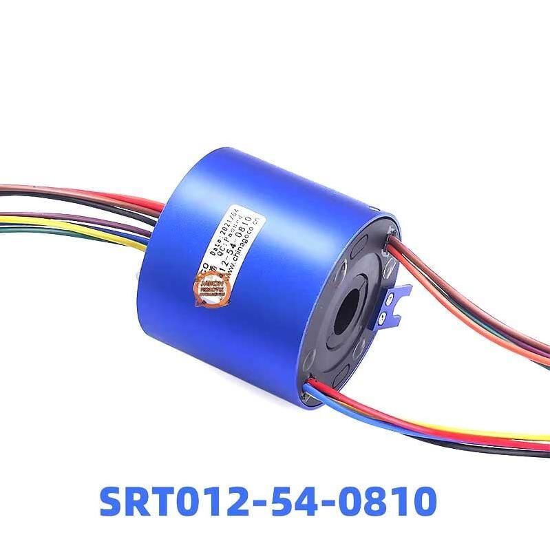 SRT012-54-0810 12,7mm Delikli Slip Ring 8 Kanal 10A-Mile Geçmeli Slip Ring
