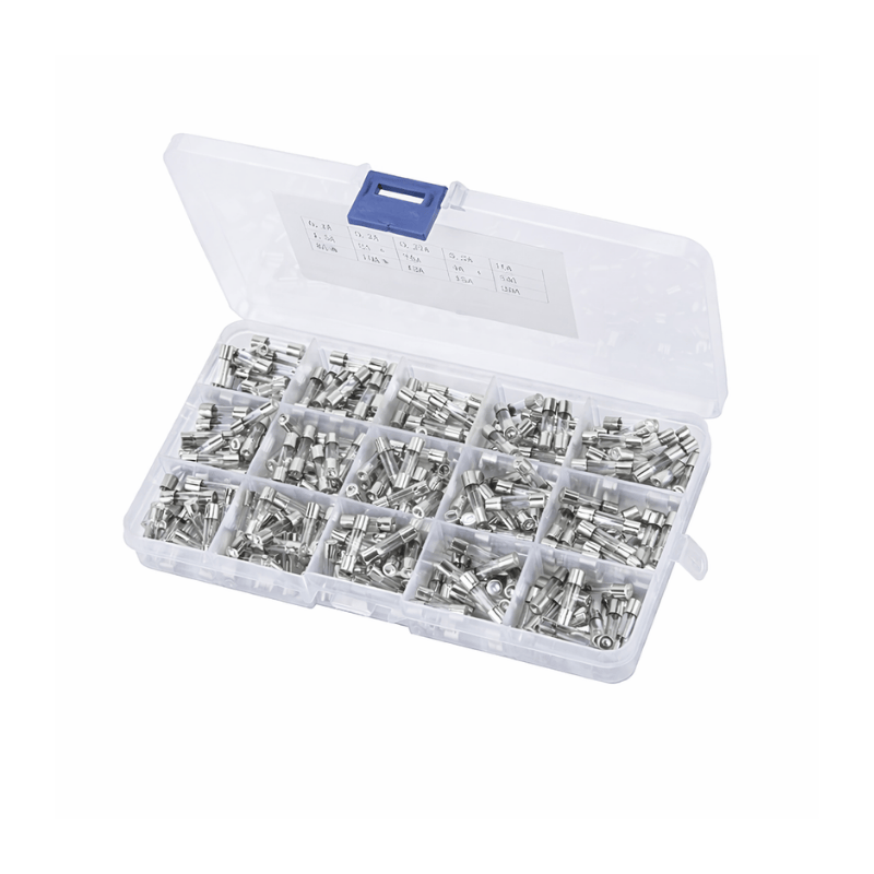 Cam Tüp Sigorta Seti  150 Adet | 0.1A–20A Arası Çeşitler | 250VAC | 5x20mm