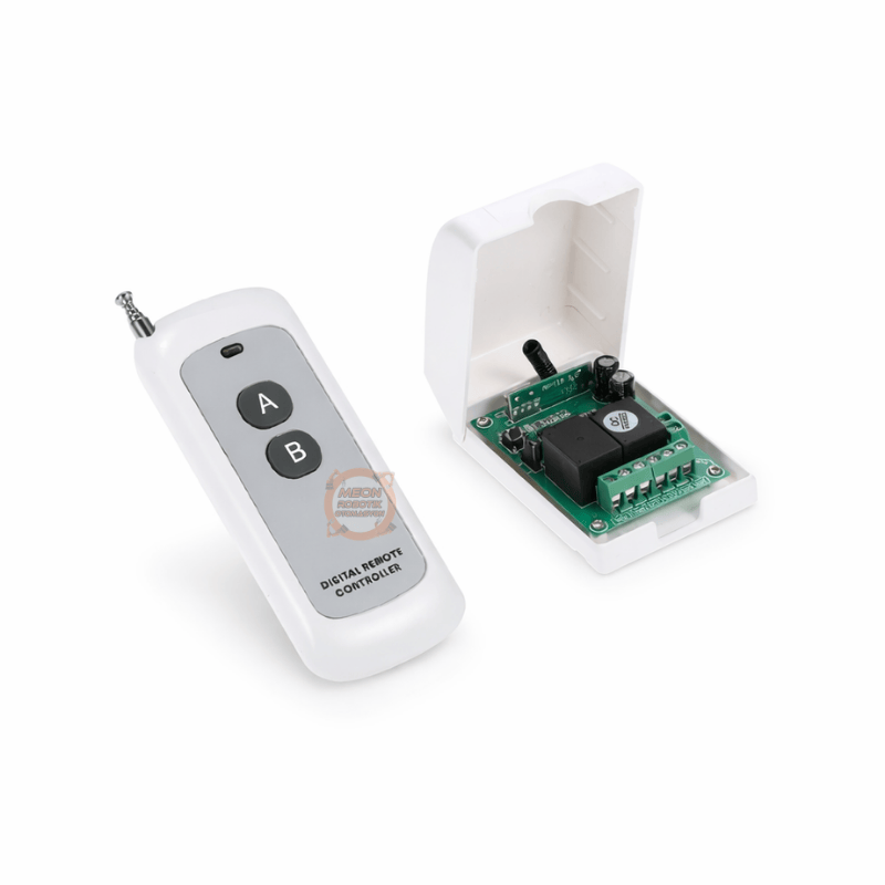 Akıllı Ev 433 MHz 2 Kanallı Uzaktan Kumandalı Röle Anahtar | 500 m Menzil, 16 Kumanda Hafızalı RF Kablosuz Anahtar