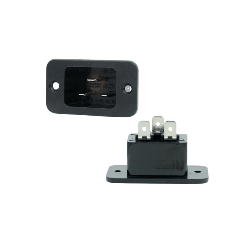 Power Soket C20 Kulaklı Şase Tipi Erkek AC Besleme Soketi | 16A 250V