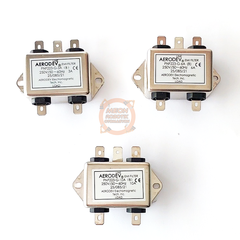 Aerodev PNF223-G-6 Amper Monofaze Şebeke EMI Filtre 250v AC